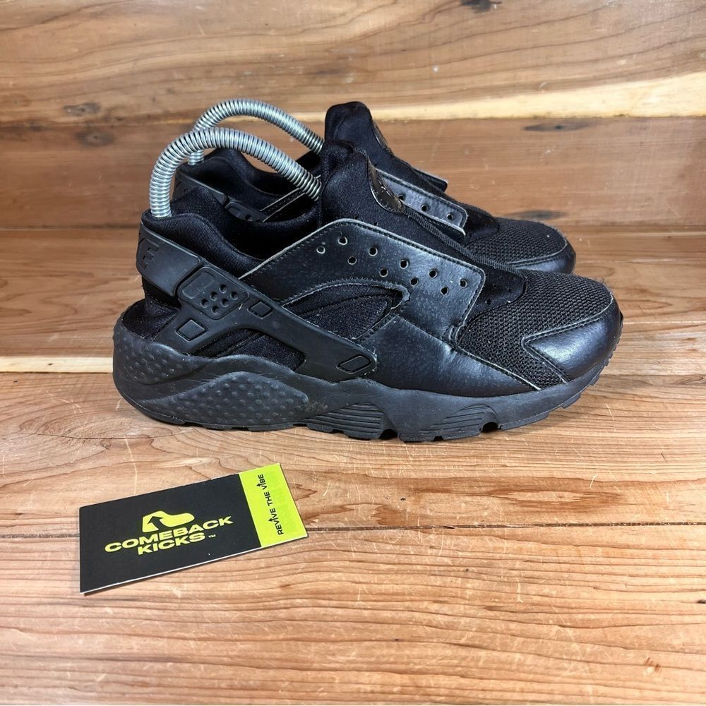 Black Nike Huarache Sneakers Shoes Youth Big Boy Size 7Y